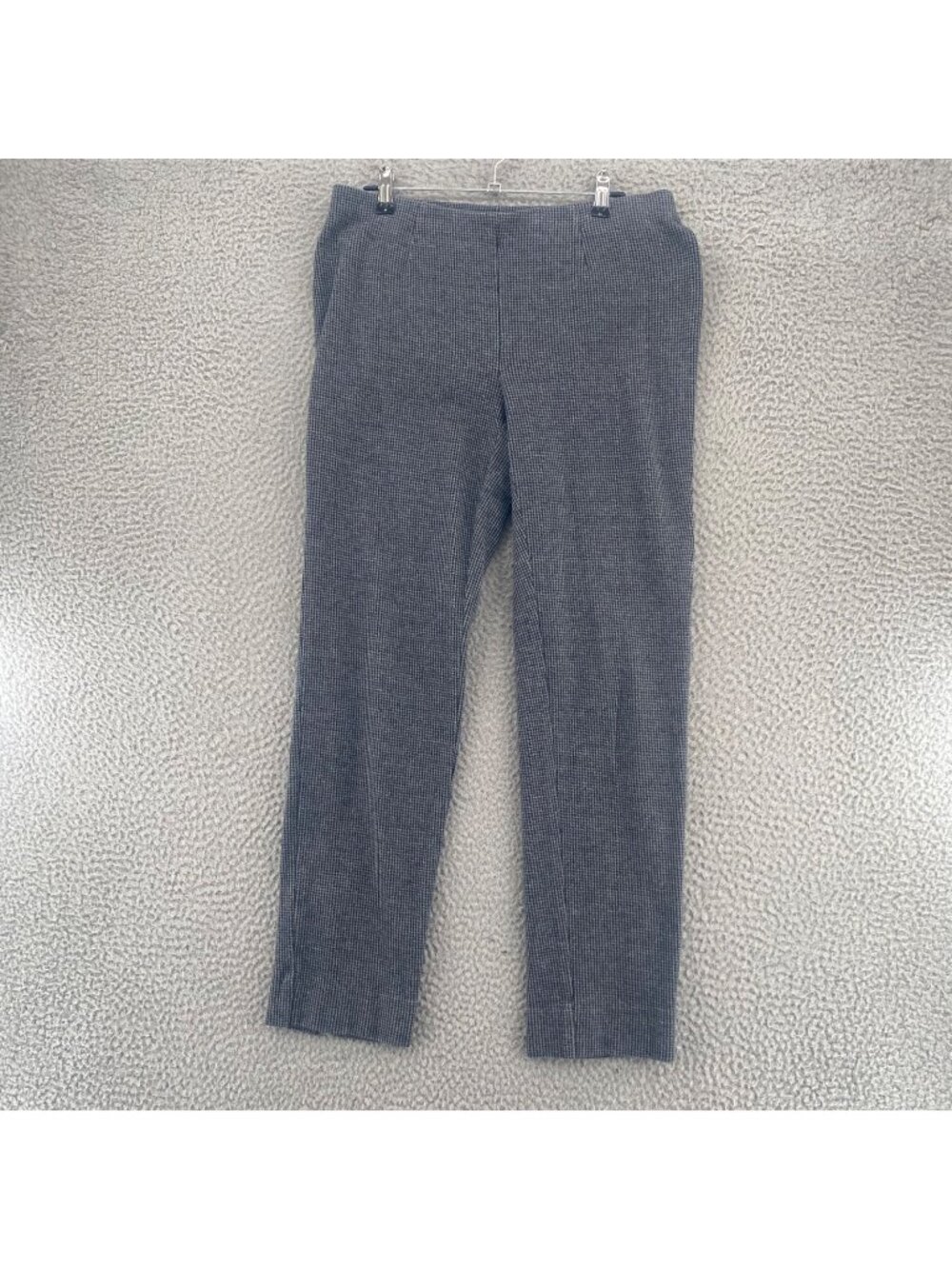 J Jill Pants Womens Small Gray Houndstooth Ponte Slim Leg Crop Tapered Stretch